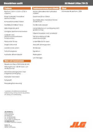 व्हील्ड सिज़र लिफ्ट JLG Liftlux 210-25