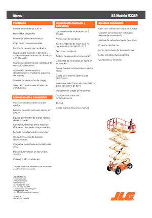 व्हील्ड सिज़र लिफ्ट JLG M3369LE