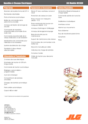 व्हील्ड सिज़र लिफ्ट JLG M3369LE