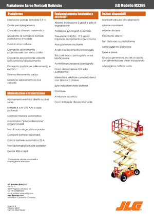 व्हील्ड सिज़र लिफ्ट JLG M3369LE