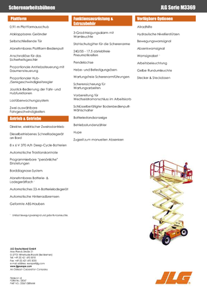 व्हील्ड सिज़र लिफ्ट JLG M3369LE