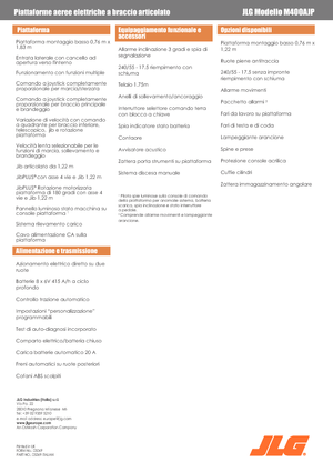 व्हील्ड आर्टिकुलेटिंग बूम लिफ्ट JLG M400AJP