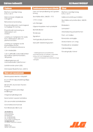 व्हील्ड आर्टिकुलेटिंग बूम लिफ्ट JLG M400AJP