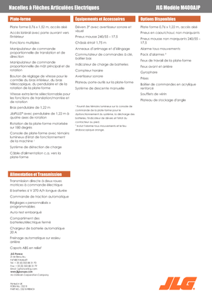 व्हील्ड आर्टिकुलेटिंग बूम लिफ्ट JLG M400AJP