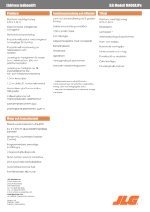 व्हील्ड आर्टिकुलेटिंग बूम लिफ्ट JLG M400AJPN