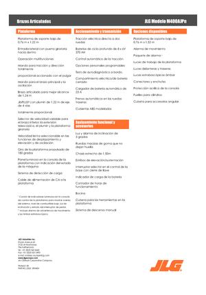 व्हील्ड आर्टिकुलेटिंग बूम लिफ्ट JLG M400AJPN