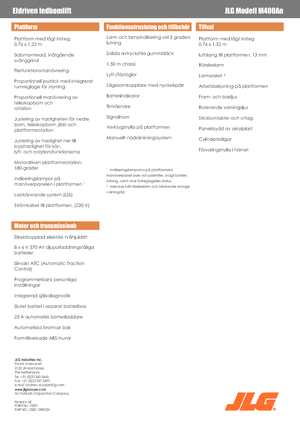 व्हील्ड आर्टिकुलेटिंग बूम लिफ्ट JLG M400AN
