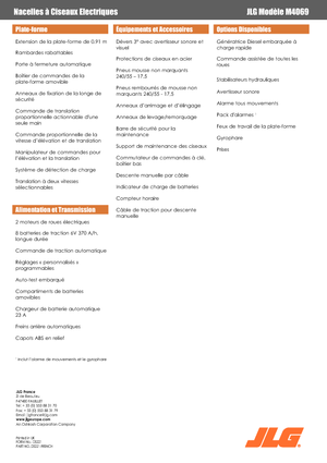 व्हील्ड सिज़र लिफ्ट JLG M4069LE