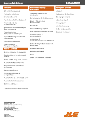व्हील्ड सिज़र लिफ्ट JLG M4069LE