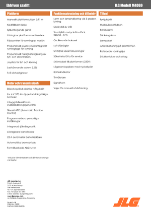 व्हील्ड सिज़र लिफ्ट JLG M4069LE