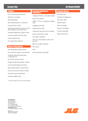 व्हील्ड सिज़र लिफ्ट JLG M4069LE