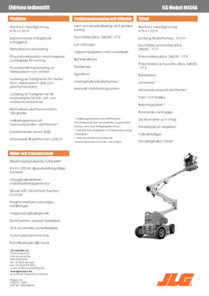 व्हील्ड आर्टिकुलेटिंग बूम लिफ्ट JLG M450A