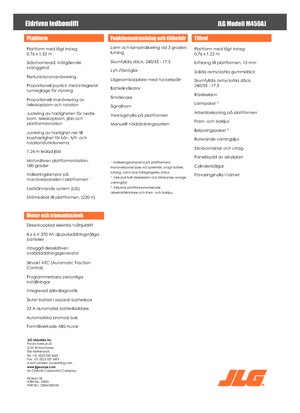 व्हील्ड आर्टिकुलेटिंग बूम लिफ्ट JLG M450AJ