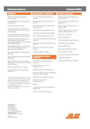 व्हील्ड आर्टिकुलेटिंग बूम लिफ्ट JLG M450AJ