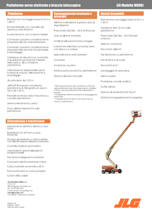 व्हील्ड टेलीस्कोपिक बूम लिफ्ट JLG M600JA
