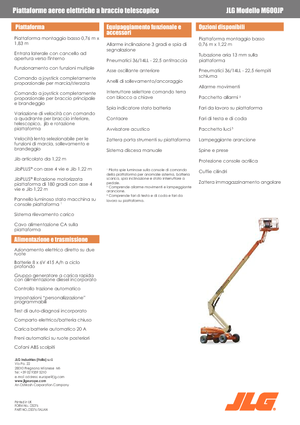 व्हील्ड टेलीस्कोपिक बूम लिफ्ट JLG M600JP