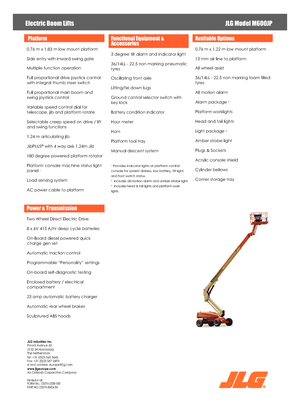 व्हील्ड टेलीस्कोपिक बूम लिफ्ट JLG M600JP