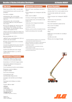 व्हील्ड टेलीस्कोपिक बूम लिफ्ट JLG M600JP