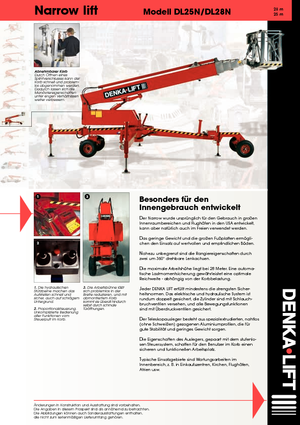 व्हील्ड टेलीस्कोपिक बूम लिफ्ट Denka-Lift - Rothlehner Narrow DL28N 