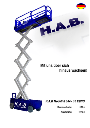 व्हील्ड सिज़र लिफ्ट HAB S 104-10 E 2WD