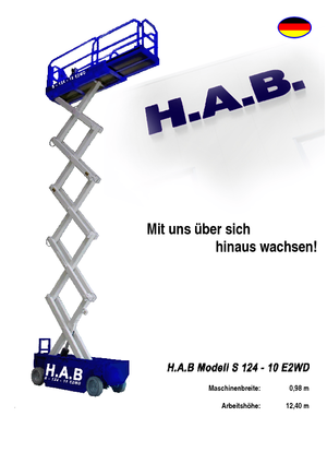 व्हील्ड सिज़र लिफ्ट HAB S 124-10 E 2WD