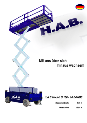 व्हील्ड सिज़र लिफ्ट HAB S 130-18 D 4WD S