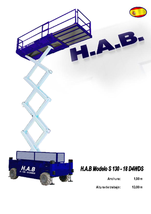 व्हील्ड सिज़र लिफ्ट HAB S 130-18 D 4WD S