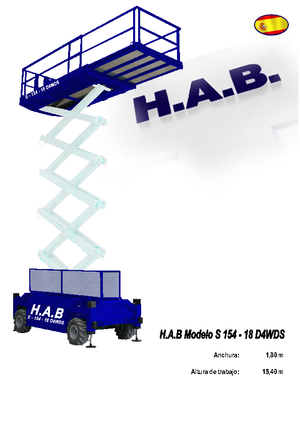 व्हील्ड सिज़र लिफ्ट HAB S 154-18 D 4WD S