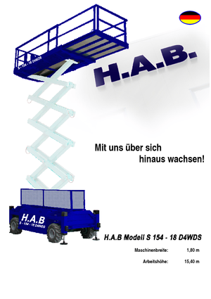 व्हील्ड सिज़र लिफ्ट HAB S 154-18 D 4WD S