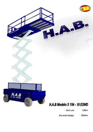 व्हील्ड सिज़र लिफ्ट HAB S 154-18 E 2WD