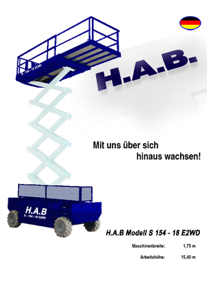 व्हील्ड सिज़र लिफ्ट HAB S 154-18 E 2WD