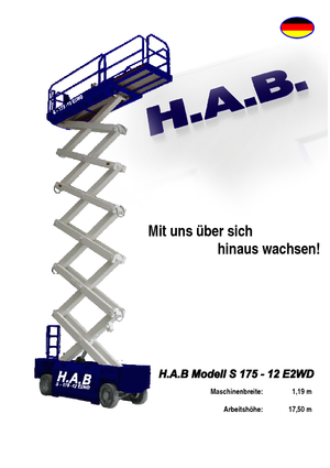 व्हील्ड सिज़र लिफ्ट HAB S 175-12 E 2WD