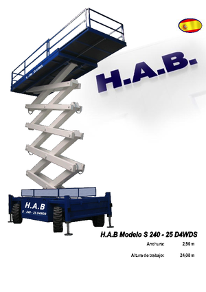 व्हील्ड सिज़र लिफ्ट HAB S 240-25 D 4WD S