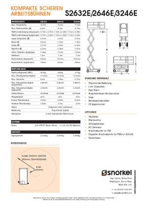 व्हील्ड सिज़र लिफ्ट Snorkel S2632E