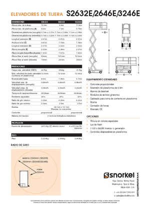 व्हील्ड सिज़र लिफ्ट Snorkel S3246E