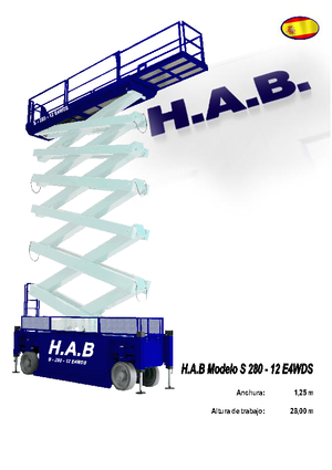 व्हील्ड सिज़र लिफ्ट HAB S 280-12 E 4WD S