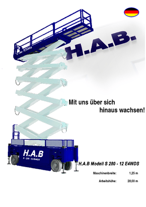 व्हील्ड सिज़र लिफ्ट HAB S 280-12 E 4WD S