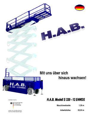 व्हील्ड सिज़र लिफ्ट HAB S 320-12 E 4WD S