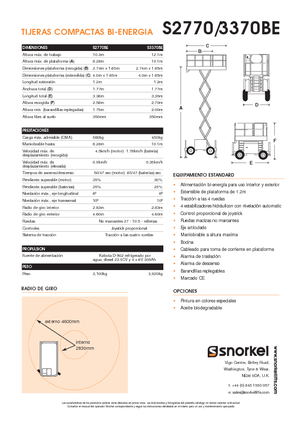 व्हील्ड सिज़र लिफ्ट Snorkel S3370BE