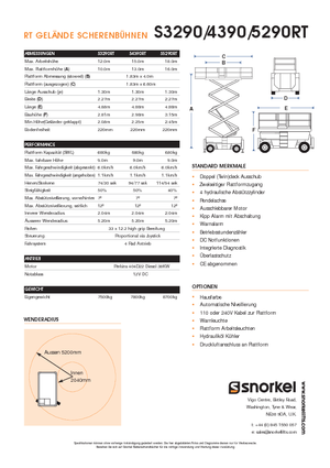 व्हील्ड सिज़र लिफ्ट Snorkel S 5290 RT