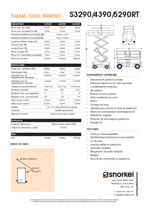 व्हील्ड सिज़र लिफ्ट Snorkel S 5290 RT