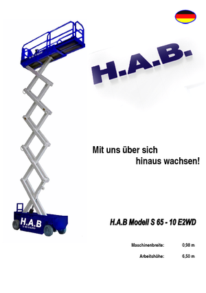 व्हील्ड सिज़र लिफ्ट HAB S 65-10 E 2WD SP