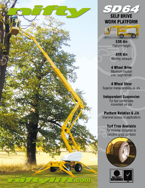 व्हील्ड आर्टिकुलेटिंग बूम लिफ्ट Niftylift SD 64
