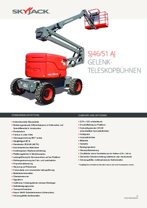 व्हील्ड आर्टिकुलेटिंग बूम लिफ्ट Skyjack SJ 51 AJ