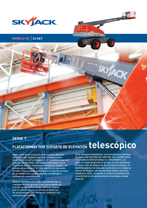 व्हील्ड टेलीस्कोपिक बूम लिफ्ट Skyjack SJ 66 T