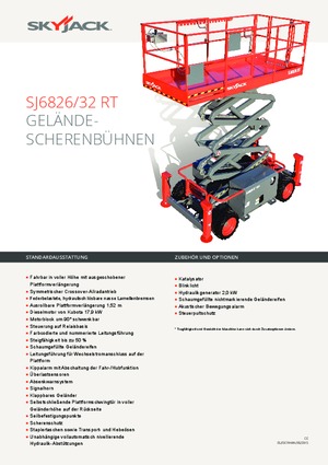 व्हील्ड सिज़र लिफ्ट Skyjack SJ 6832 RT