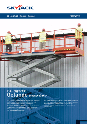 व्हील्ड सिज़र लिफ्ट Skyjack SJ 8841