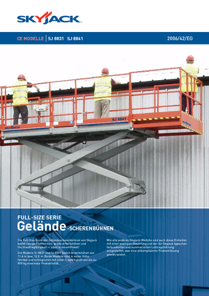 व्हील्ड सिज़र लिफ्ट Skyjack SJ 8841