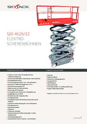 व्हील्ड सिज़र लिफ्ट Skyjack SJ III 4626