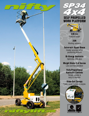 व्हील्ड आर्टिकुलेटिंग बूम लिफ्ट Niftylift SP 34